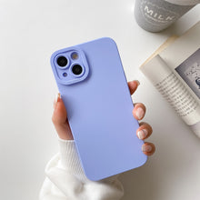Load image into Gallery viewer, Straight-Edge Solid Color Liquid Silicone Shockproof Full Coverage Protective Case, For iPhone 13 Pro Max, For iPhone 13, For iPhone 13 Pro