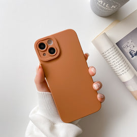 Straight-Edge Solid Color Liquid Silicone Shockproof Full Coverage Protective Case, For iPhone 13, For iPhone 13 Pro, For iPhone 13 Pro Max