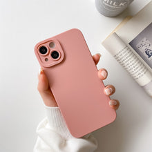 Load image into Gallery viewer, Straight-Edge Solid Color Liquid Silicone Shockproof Full Coverage Protective Case, For iPhone 13 Pro Max, For iPhone 13, For iPhone 13 Pro