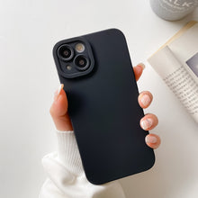 Load image into Gallery viewer, Straight-Edge Solid Color Liquid Silicone Shockproof Full Coverage Protective Case, For iPhone 13 Pro Max, For iPhone 13, For iPhone 13 Pro