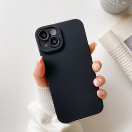 Straight-Edge Solid Color Liquid Silicone Shockproof Full Coverage Protective Case, For iPhone 13, For iPhone 13 Pro, For iPhone 13 Pro Max