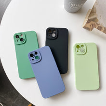 Load image into Gallery viewer, Straight-Edge Solid Color Liquid Silicone Shockproof Full Coverage Protective Case, For iPhone 13, For iPhone 13 Pro, For iPhone 13 Pro Max