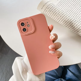 Straight-Edge Solid Color Liquid Silicone Shockproof Full Coverage Protective Case, For iPhone 11, For iPhone 12, For iPhone 11 Pro, For iPhone 12 Pro, For iPhone 11 Pro Max, For iPhone 12 Pro Max
