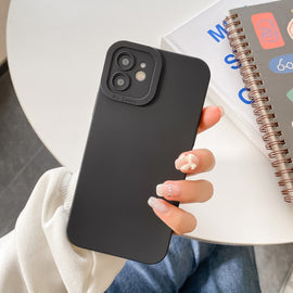 Straight-Edge Solid Color Liquid Silicone Shockproof Full Coverage Protective Case, For iPhone 11, For iPhone 12, For iPhone 11 Pro, For iPhone 12 Pro, For iPhone 11 Pro Max, For iPhone 12 Pro Max