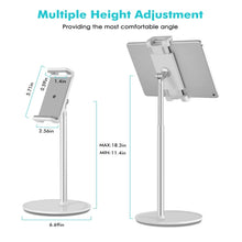 Load image into Gallery viewer, AP-4H Height Adjustable Aluminum Alloy Holder for 4.5-13 inch Mobile Phones and Tablets