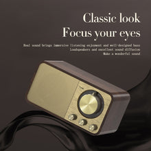 Load image into Gallery viewer, JY-66 Wood Texture Wireless BT5.0 Retro Classic Speaker FM Radio Support TF / U-Disk / AUX