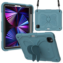 Load image into Gallery viewer, Pure Color PC + Silicone Anti-drop Tablet Tablet Case with Butterfly Holder &amp; Pen Slot For iPad Pro 11 2018 &amp; 2020 &amp; 2021 &amp; Air 2020 10.9(Dark Green)