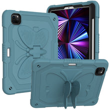 Load image into Gallery viewer, Pure Color PC + Silicone Anti-drop Tablet Tablet Case with Butterfly Holder &amp; Pen Slot For iPad Pro 11 2018 &amp; 2020 &amp; 2021 &amp; Air 2020 10.9(Dark Green)