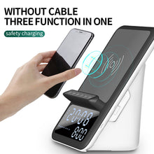 Load image into Gallery viewer, AEC BT512 Multifunctional Bluetooth Speaker 10W Wireless Charger LED Desktop Electronic Alarm Clock