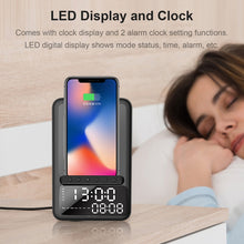 Load image into Gallery viewer, AEC BT512 Multifunctional Bluetooth Speaker 10W Wireless Charger LED Desktop Electronic Alarm Clock