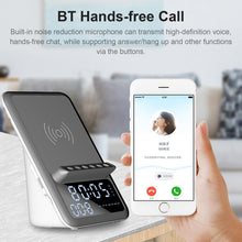 Load image into Gallery viewer, AEC BT512 Multifunctional Bluetooth Speaker 10W Wireless Charger LED Desktop Electronic Alarm Clock