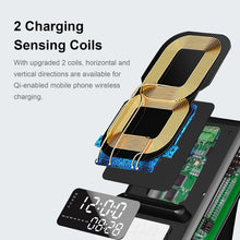 Load image into Gallery viewer, AEC BT512 Multifunctional Bluetooth Speaker 10W Wireless Charger LED Desktop Electronic Alarm Clock