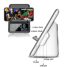 Load image into Gallery viewer, AEC BT512 Multifunctional Bluetooth Speaker 10W Wireless Charger LED Desktop Electronic Alarm Clock