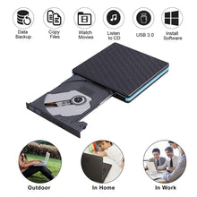 Load image into Gallery viewer, Universal Optical Drive Type-C USB 3.0 External DVD/CD/VCD Burner RW SVCD Drive Player, Universal Optical Drive