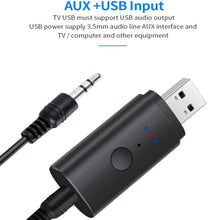 Load image into Gallery viewer, TX35 Bluetooth 5.2 Transmitter One Drag Two USB / AUX Dual Output