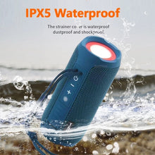 Load image into Gallery viewer, T&amp;G TG227 Outdoor Portable Waterproof Bluetooth Music Speaker with LED Support FM / TF / USB