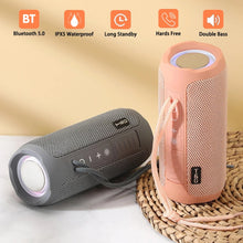 Load image into Gallery viewer, T&amp;G TG227 Outdoor Portable Waterproof Bluetooth Music Speaker with LED Support FM / TF / USB
