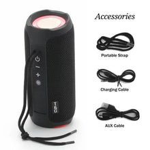 Load image into Gallery viewer, T&amp;G TG227 Outdoor Portable Waterproof Bluetooth Music Speaker with LED Support FM / TF / USB