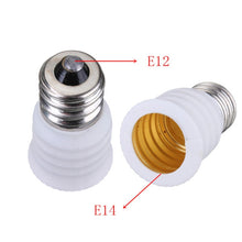 Load image into Gallery viewer, 10 PCS E12 To E14 Socket Changer LED Light Lamp Adapter, Black, White