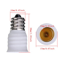 Load image into Gallery viewer, 10 PCS E12 To E14 Socket Changer LED Light Lamp Adapter, Black, White