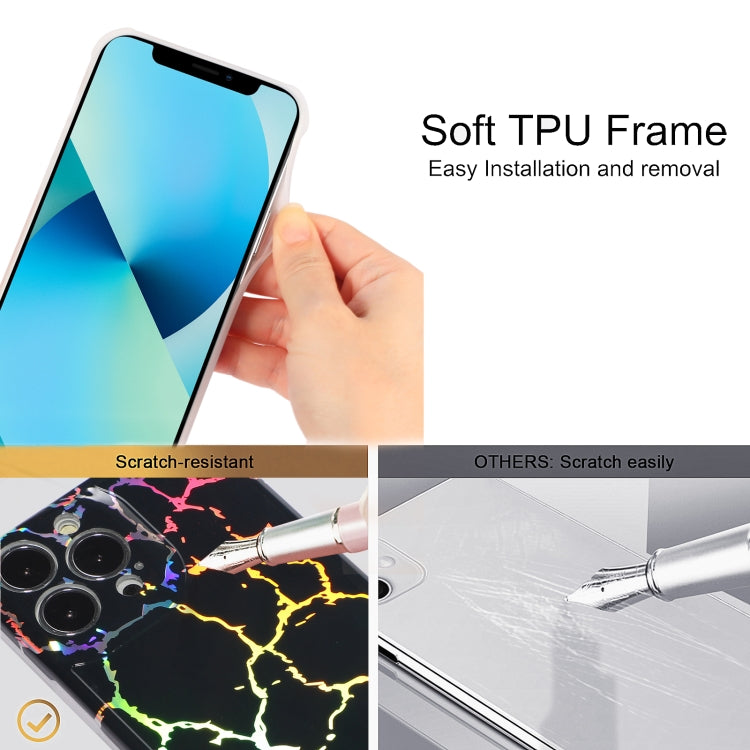 Laser Marble TPU Phone Case, For iPhone 13 Pro Max, For iPhone 13 Pro, For iPhone 13, For iPhone 12 Pro Max, For iPhone 12, For iPhone 11 Pro Max, For iPhone 11 Pro, For iPhone 11