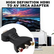 Load image into Gallery viewer, Gold-plated HDMI Male to 3 RGB RCA Video Audio Adapter AV Component Converter for DVD Projector, HDMI