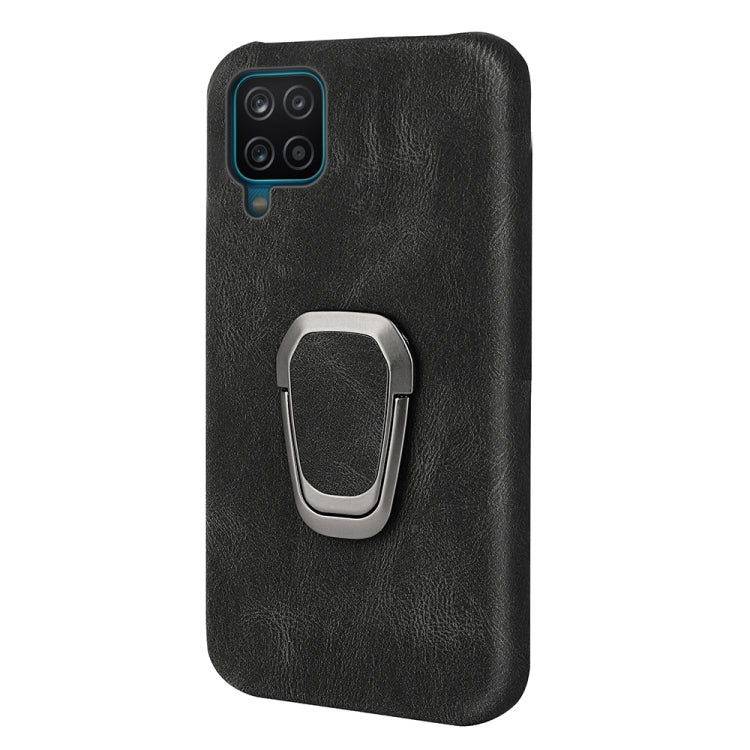 Ring Holder PU Phone Case For Samsung Galaxy A12