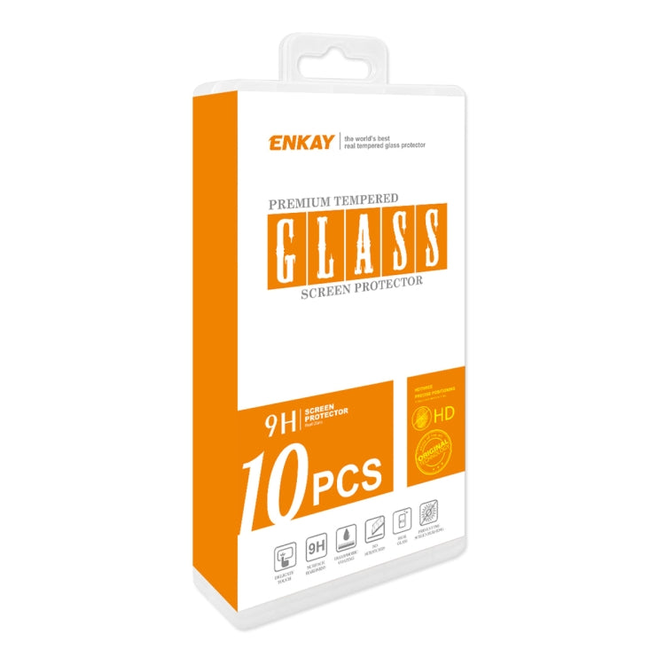 10 PCS For Samsung Galaxy A32 5G ENKAY Hat-Prince 0.26mm 9H 2.5D Curved Edge Tempered Glass Film