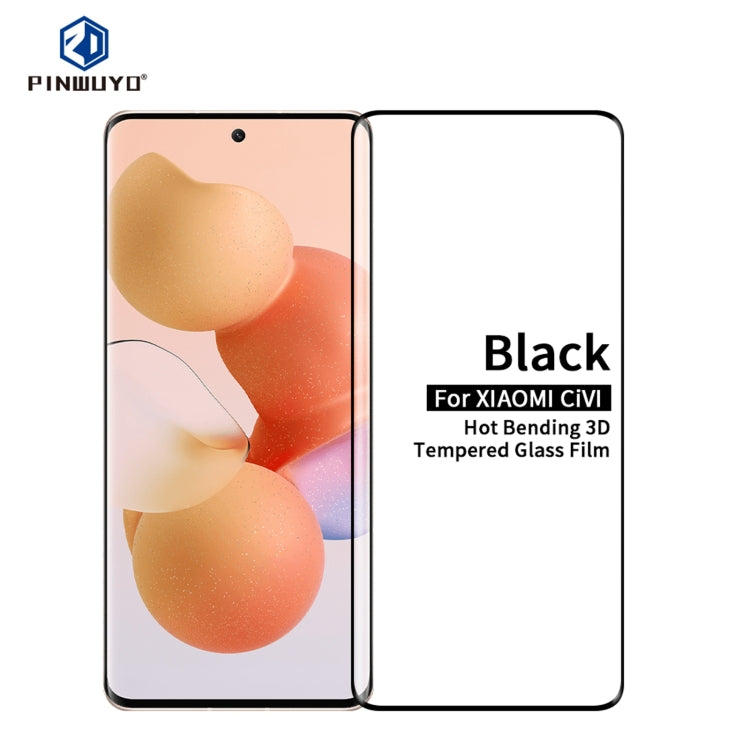 PINWUYO 9H 3D Hot Bending Tempered Glass Film, For Xiaomi CiVi, For Xiaomi Mix4