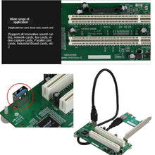Load image into Gallery viewer, PCIe to Dual PCI Slot Adapter Card USB 3.0 Expansion Card