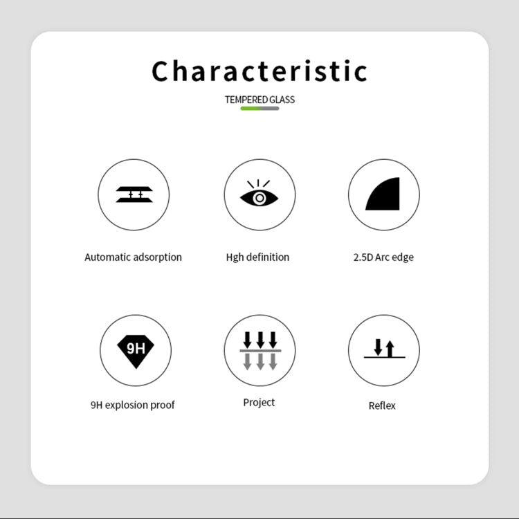 MOFI 0.18mm Ultra-thin 9H 2.5D Full Screen Tempered Glass Film