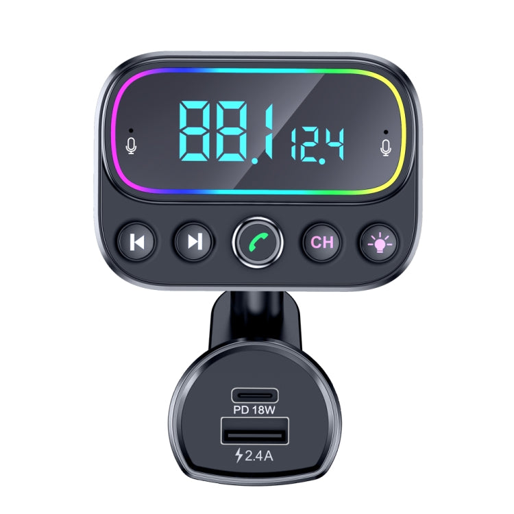 T67 Bluetooth 5.0 Car MP3 Music Player FM Modulator Transmitter Wireless AUX Adapter Hands-free, T67
