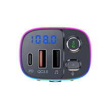 Load image into Gallery viewer, T65 Car Bluetooth FM Transmitter Dual USB Type-C QC3.0 Charger, T65