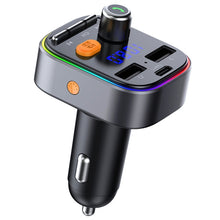 Load image into Gallery viewer, T48C Car Bluetooth 5.0 Fm Transmitter Kit Dual USB with Type-C 5V 2.4A Car Charger, T48C
