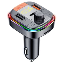 Load image into Gallery viewer, T832 Car Bluetooth FM Transmitter Colorful Light MP3 Player Powerful Quick Charger QC3.0, T832