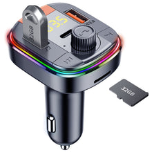 Load image into Gallery viewer, T832 Car Bluetooth FM Transmitter Colorful Light MP3 Player Powerful Quick Charger QC3.0, T832