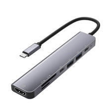 Load image into Gallery viewer, UC902 7-in-1 Multi-function HDMI+SD/TF+USB x 2+Type-C+PD to USB-C / Type-C Aluminum Alloy HUB