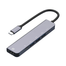 Load image into Gallery viewer, 6-in-1 Type-C to HDMI + PD + Type-C + USB3.0 + USB2.0 x 2 Docking Station HUB Adapter