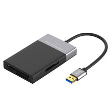 Load image into Gallery viewer, 6-in-1 USB 3.0 to USB3.0 x 2+CF Card+TF Card+SD Card+XQD Card HUB Adapter