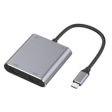Load image into Gallery viewer, 4 in 1 Type-C to Dual HDMI + USB + Type-C HUB Adapter