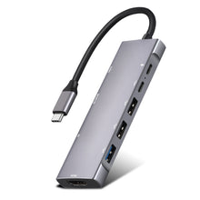 Load image into Gallery viewer, 9-in-1 USB Type-C to HDMI+USB3.0x3+Type-C+PD+SD/TF+Audio HUB Adapter, HDMI+USB3.0x3+Type-C+PD+SD/TF+Audio to Type-C