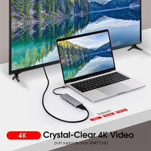 Load image into Gallery viewer, 9-in-1 USB Type-C to HDMI+USB3.0x3+Type-C+PD+SD/TF+Audio HUB Adapter, HDMI+USB3.0x3+Type-C+PD+SD/TF+Audio to Type-C