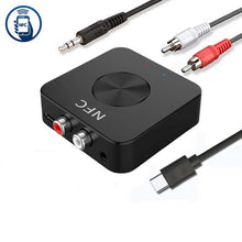 Load image into Gallery viewer, BT-21 NFC Bluetooth 5.0 Receiver &amp; Transmitter RCA 3.5mm AUX Audio Adapter