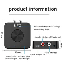 Load image into Gallery viewer, BT-21 NFC Bluetooth 5.0 Receiver &amp; Transmitter RCA 3.5mm AUX Audio Adapter