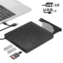 Load image into Gallery viewer, Multi-Functional External DVD Drive USB3.0 CD DVD +/-RW Burner with SD Slot