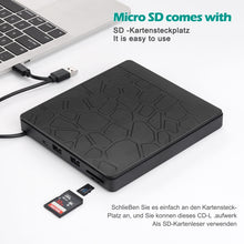 Load image into Gallery viewer, Multi-Functional External DVD Drive USB3.0 CD DVD +/-RW Burner with SD Slot
