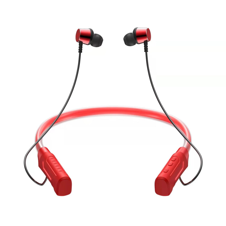 JG4 Flashing LED Neck-mounted Stereo Bluetooth Wireless Earphone