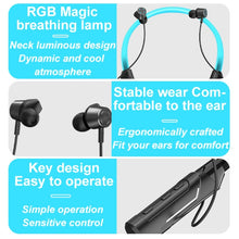 Load image into Gallery viewer, JG4 Flashing LED Neck-mounted Stereo Bluetooth Wireless Earphone