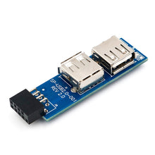 Load image into Gallery viewer, 9 Pin PC Motherboard to 2 x USB 2.0 Female Converter for Dongle, Wireless Mouse Receiver