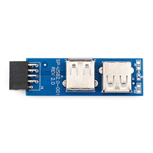 Load image into Gallery viewer, 9 Pin PC Motherboard to 2 x USB 2.0 Female Converter for Dongle, Wireless Mouse Receiver